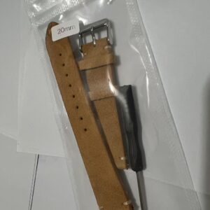 Light brown top-grain cowhide watch strap
