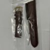 Dark brown calfskin leather + lined strap