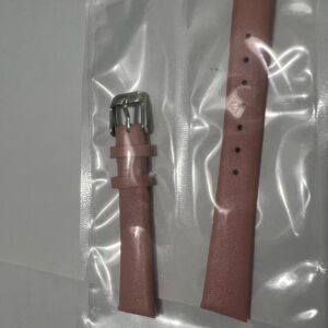 Pink lychee-patterned cowhide strap