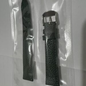 Dark green top-grain cowhide watch strap